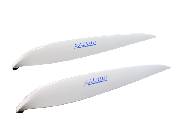 15 ZOLL CFK Weiß Klapp-Propeller