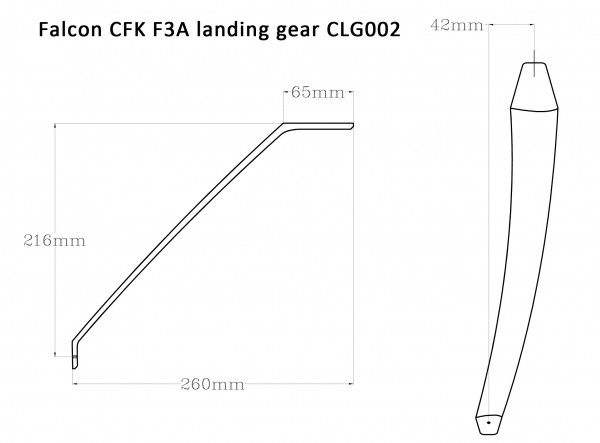 Falcon CFK F3A Fahrwerk CLG-002